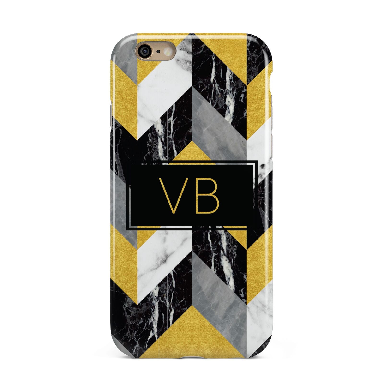 Personalised Marble Effect Initials Apple iPhone 6 3D Tough Case