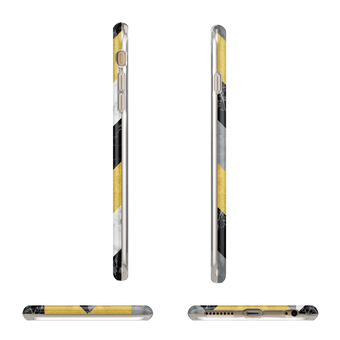 Personalised Marble Effect Initials Apple iPhone 6 Plus 3D Wrap Tough Case Alternative Image Angles