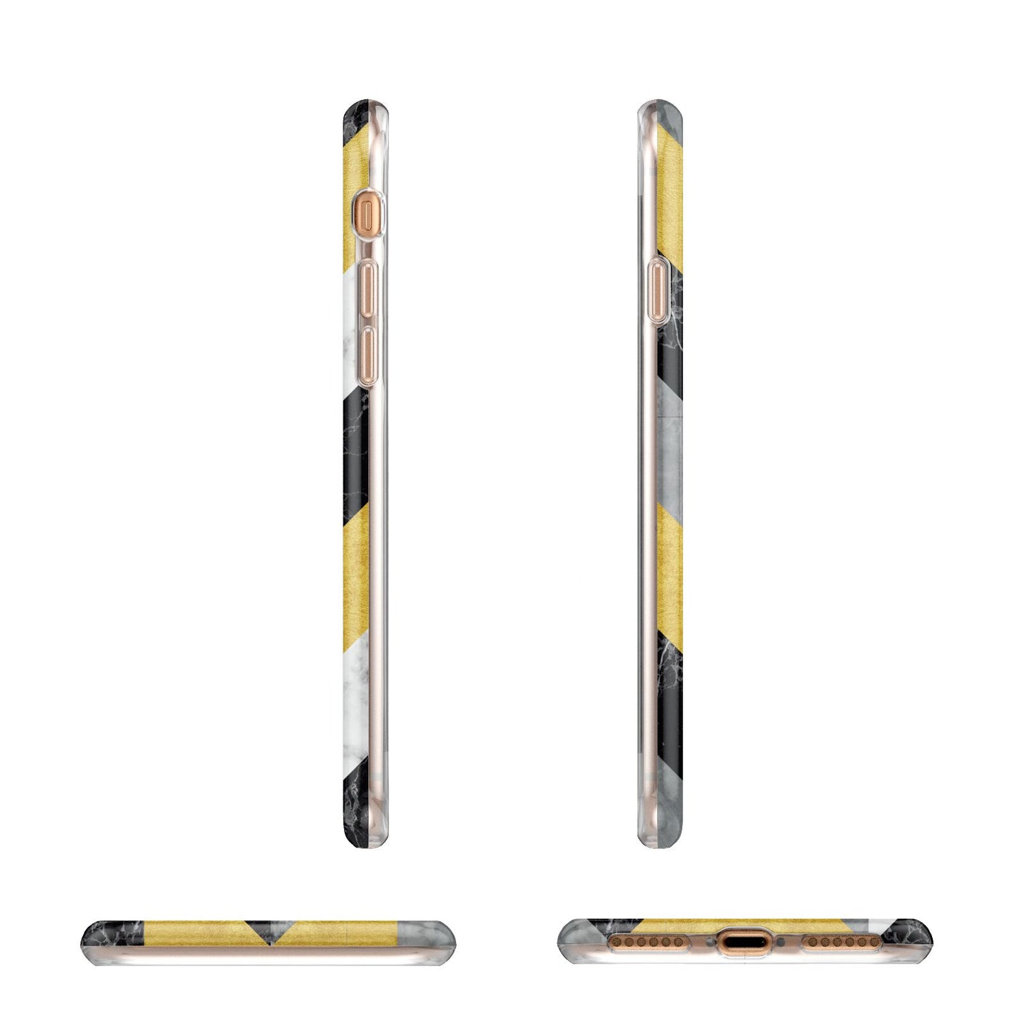 Personalised Marble Effect Initials Apple iPhone 7 8 3D Wrap Tough Case Alternative Image Angles