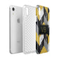 Personalised Marble Effect Initials Apple iPhone XR White 3D Tough Case Expanded view