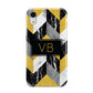 Personalised Marble Effect Initials Apple iPhone XR White 3D Tough Case