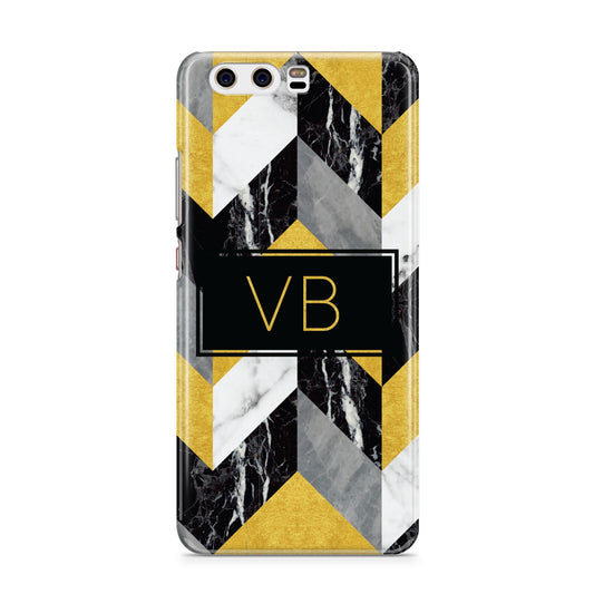 Personalised Marble Effect Initials Huawei P10 Phone Case