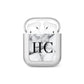 Personalised Marble Effect Initials Monogram AirPods Case
