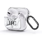 Personalised Marble Effect Initials Monogram AirPods Glitter Case 3rd Gen Side Image