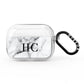 Personalised Marble Effect Initials Monogram AirPods Pro Clear Case
