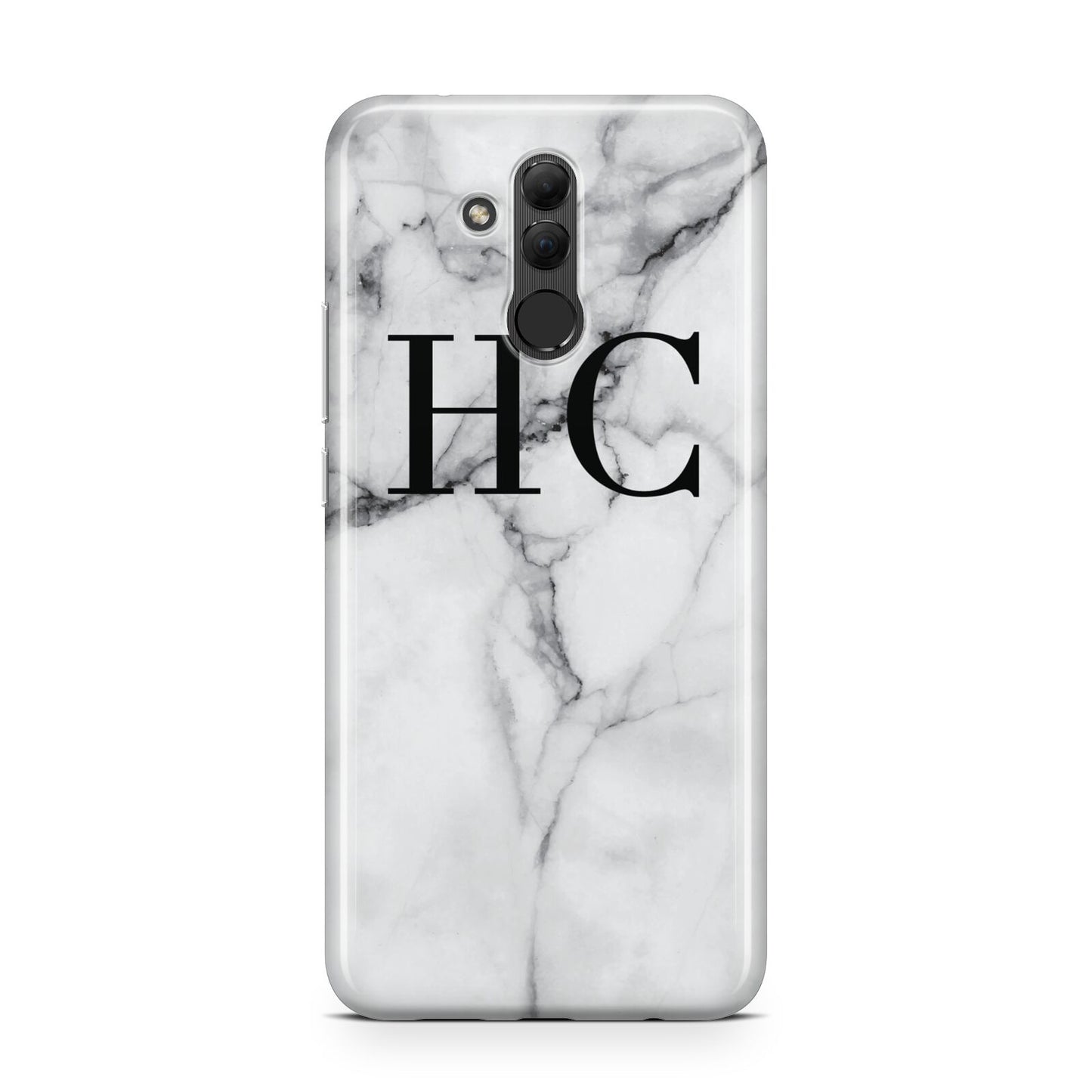 Personalised Marble Effect Initials Monogram Huawei Mate 20 Lite