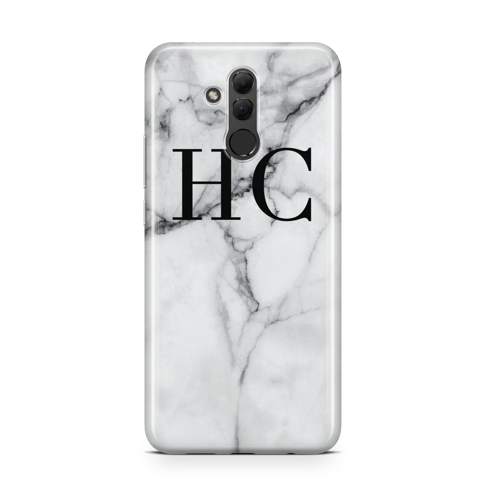 Personalised Marble Effect Initials Monogram Huawei Mate 20 Lite