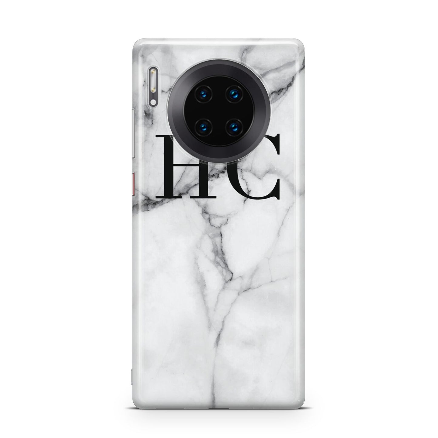Personalised Marble Effect Initials Monogram Huawei Mate 30 Pro Phone Case