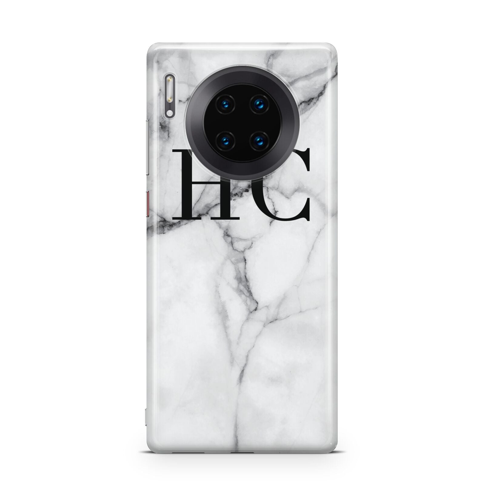 Personalised Marble Effect Initials Monogram Huawei Mate 30 Pro Phone Case