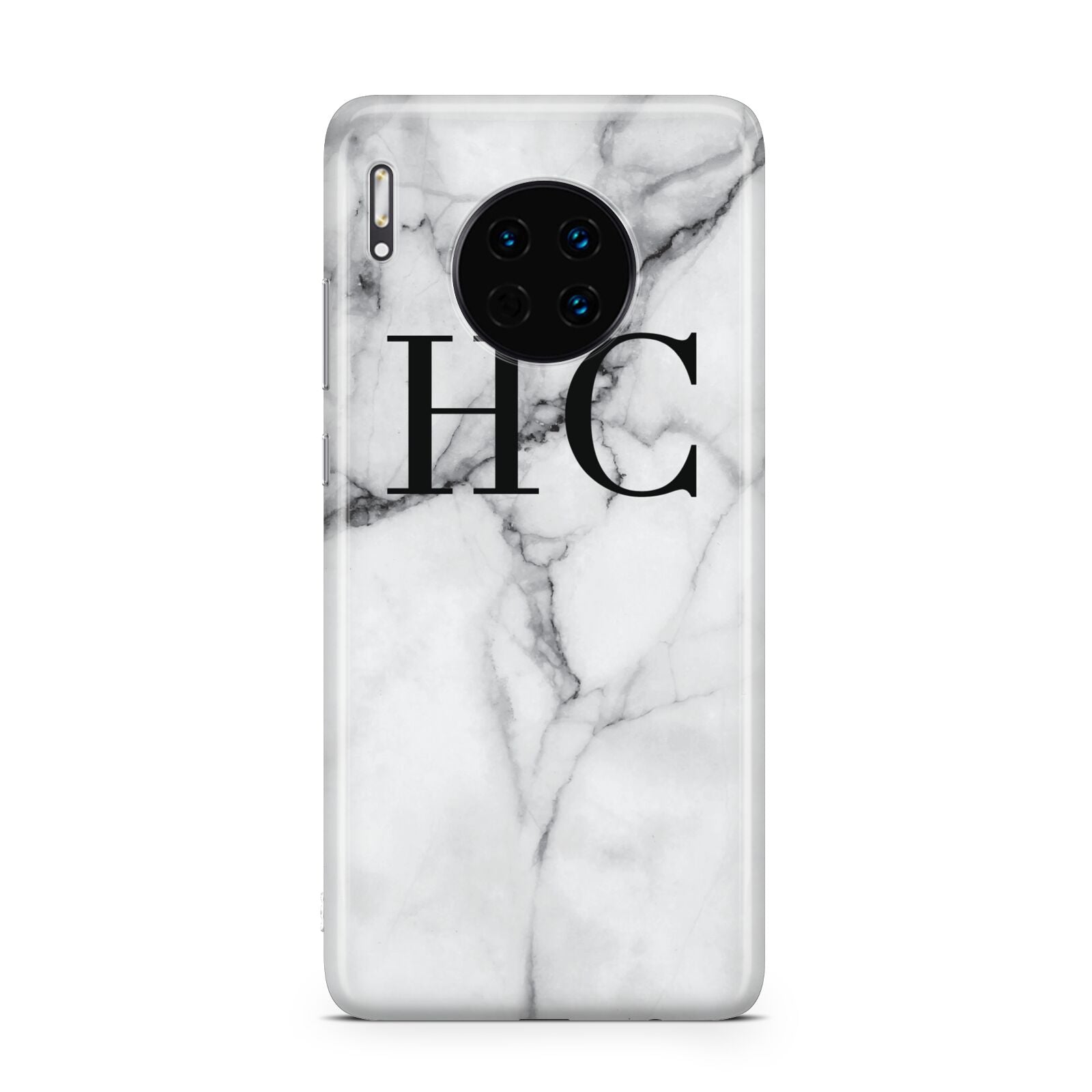 Personalised Marble Effect Initials Monogram Huawei Mate 30