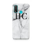 Personalised Marble Effect Initials Monogram Huawei P Smart 2020