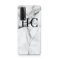 Personalised Marble Effect Initials Monogram Huawei P Smart 2021