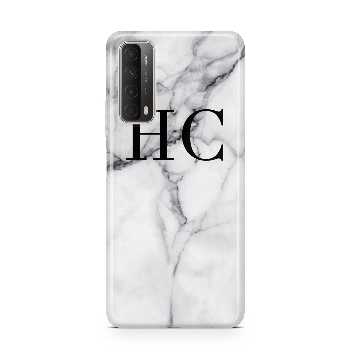 Personalised Marble Effect Initials Monogram Huawei P Smart 2021