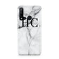 Personalised Marble Effect Initials Monogram Huawei P20 Lite 5G Phone Case