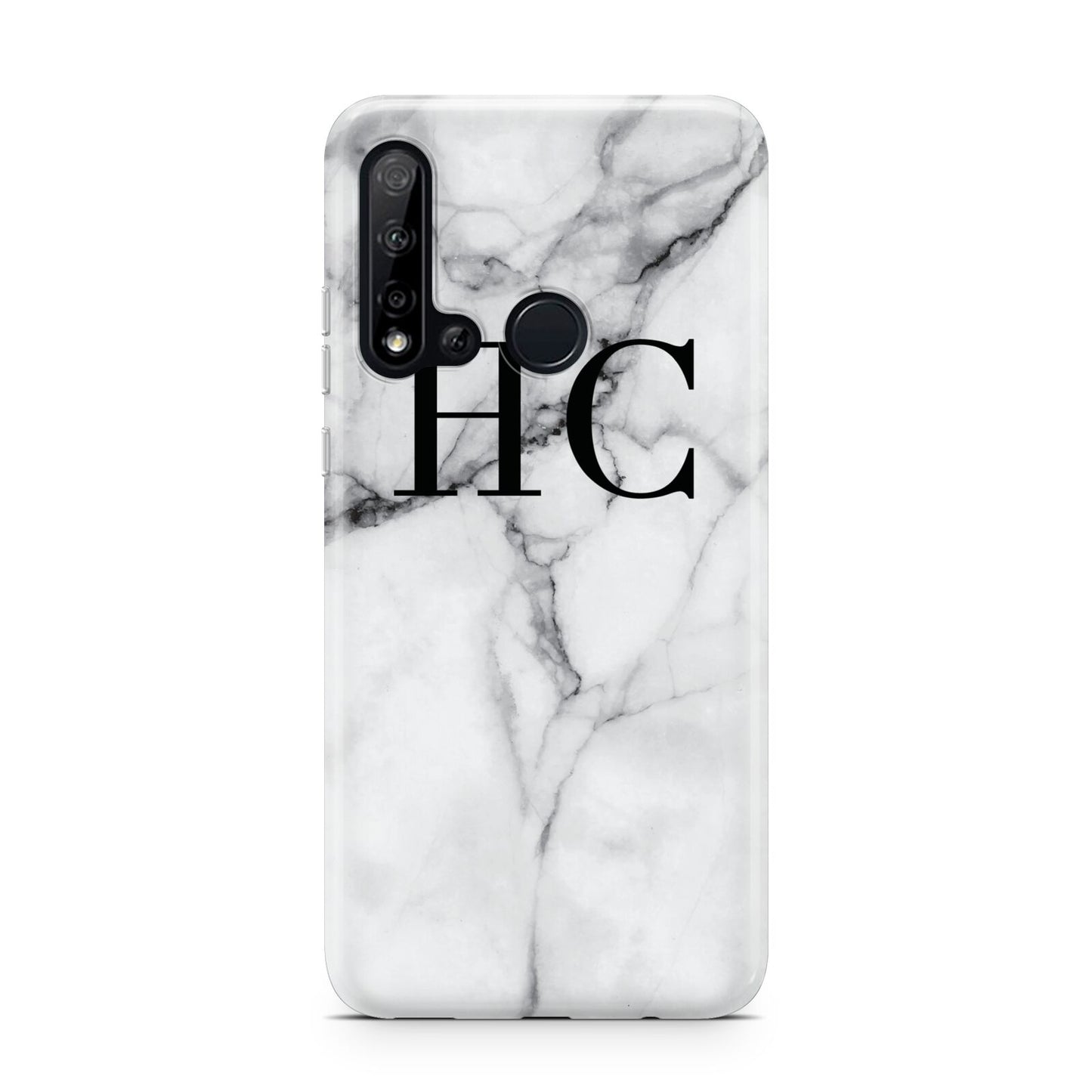 Personalised Marble Effect Initials Monogram Huawei P20 Lite 5G Phone Case