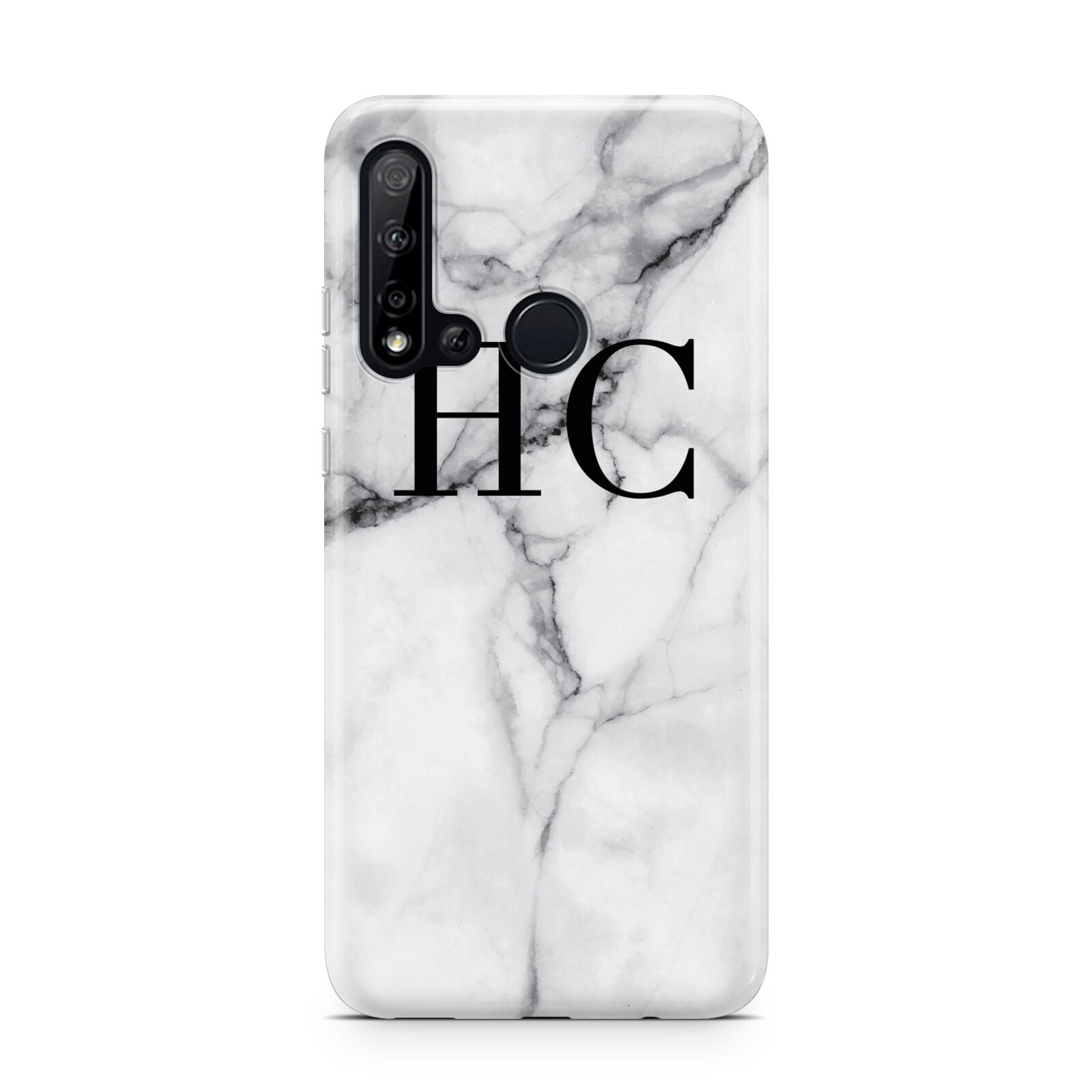Personalised Marble Effect Initials Monogram Huawei P20 Lite 5G Phone Case