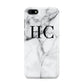 Personalised Marble Effect Initials Monogram Huawei Y5 Prime 2018 Phone Case