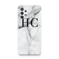 Personalised Marble Effect Initials Monogram Samsung A32 5G Case