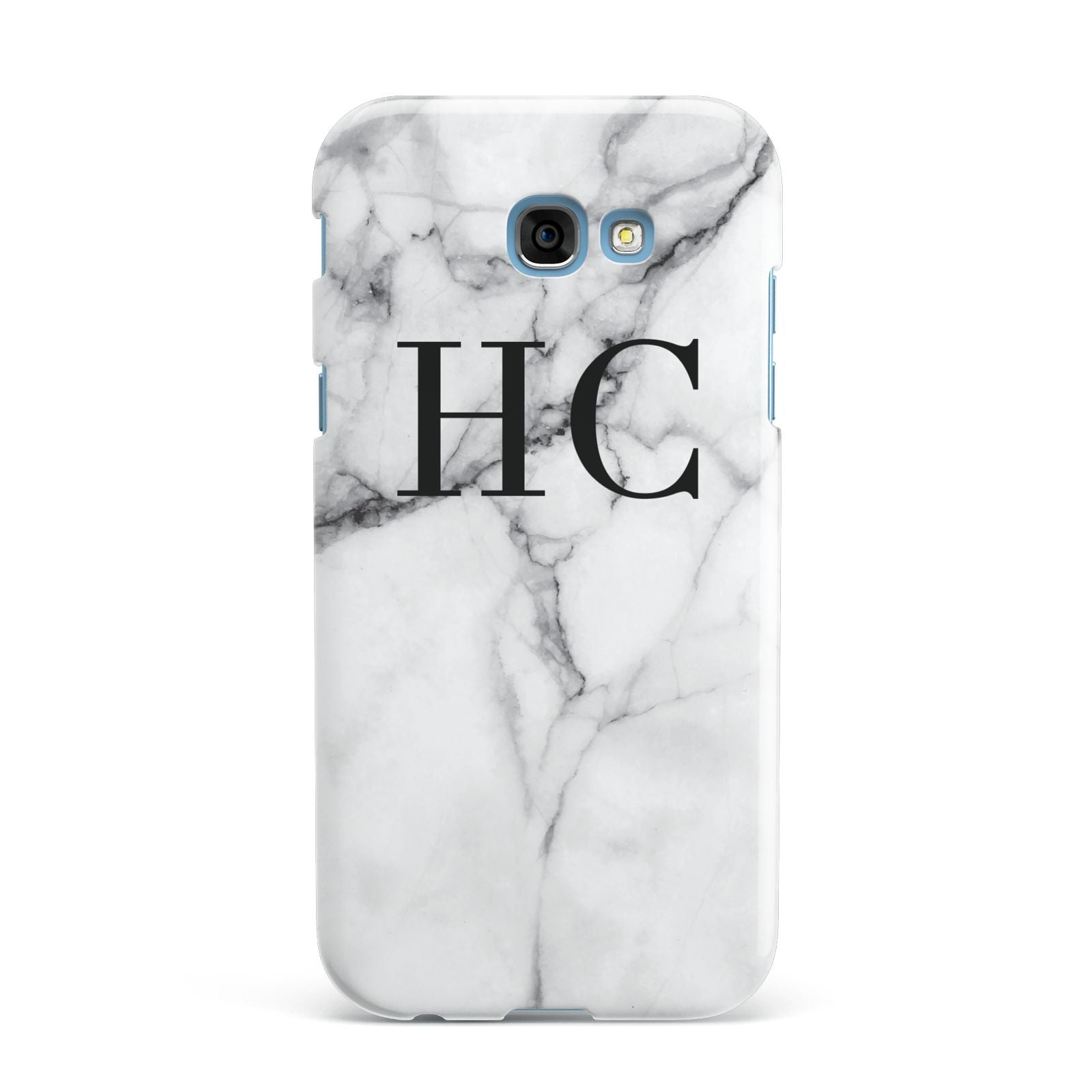 Personalised Marble Effect Initials Monogram Samsung Galaxy A7 2017 Case