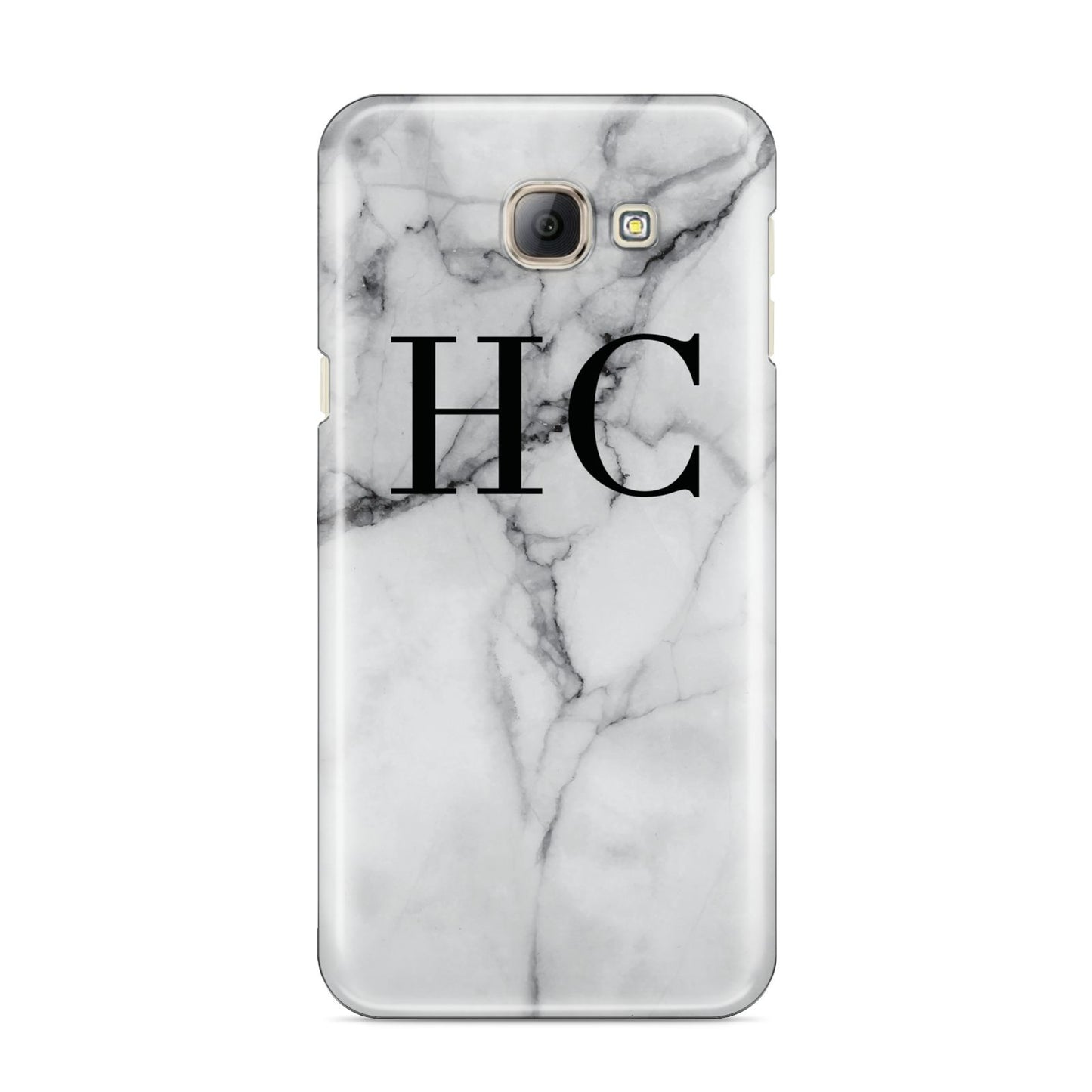 Personalised Marble Effect Initials Monogram Samsung Galaxy A8 2016 Case