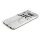 Personalised Marble Effect Initials Monogram Samsung Galaxy Case Bottom Cutout