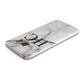 Personalised Marble Effect Initials Monogram Samsung Galaxy Case Top Cutout