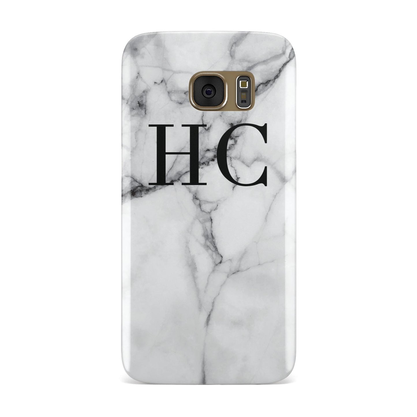 Personalised Marble Effect Initials Monogram Samsung Galaxy Case