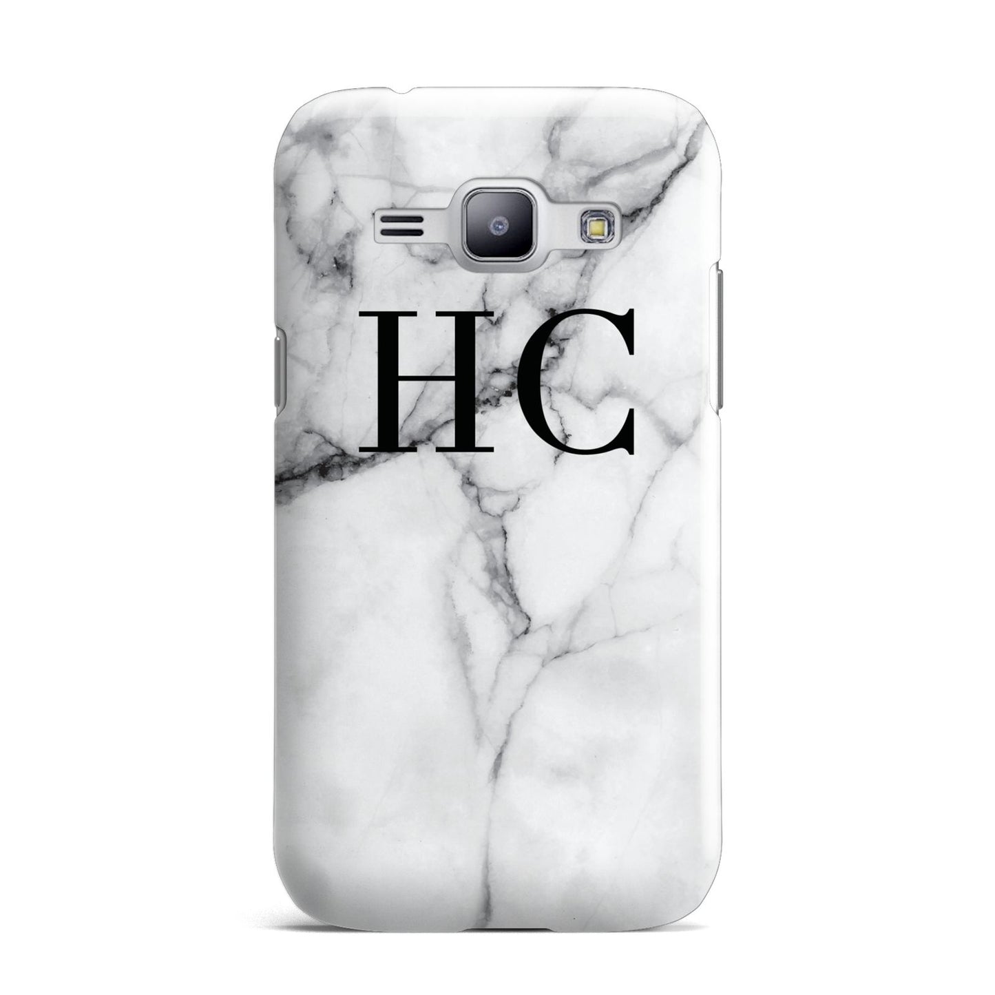Personalised Marble Effect Initials Monogram Samsung Galaxy J1 2015 Case