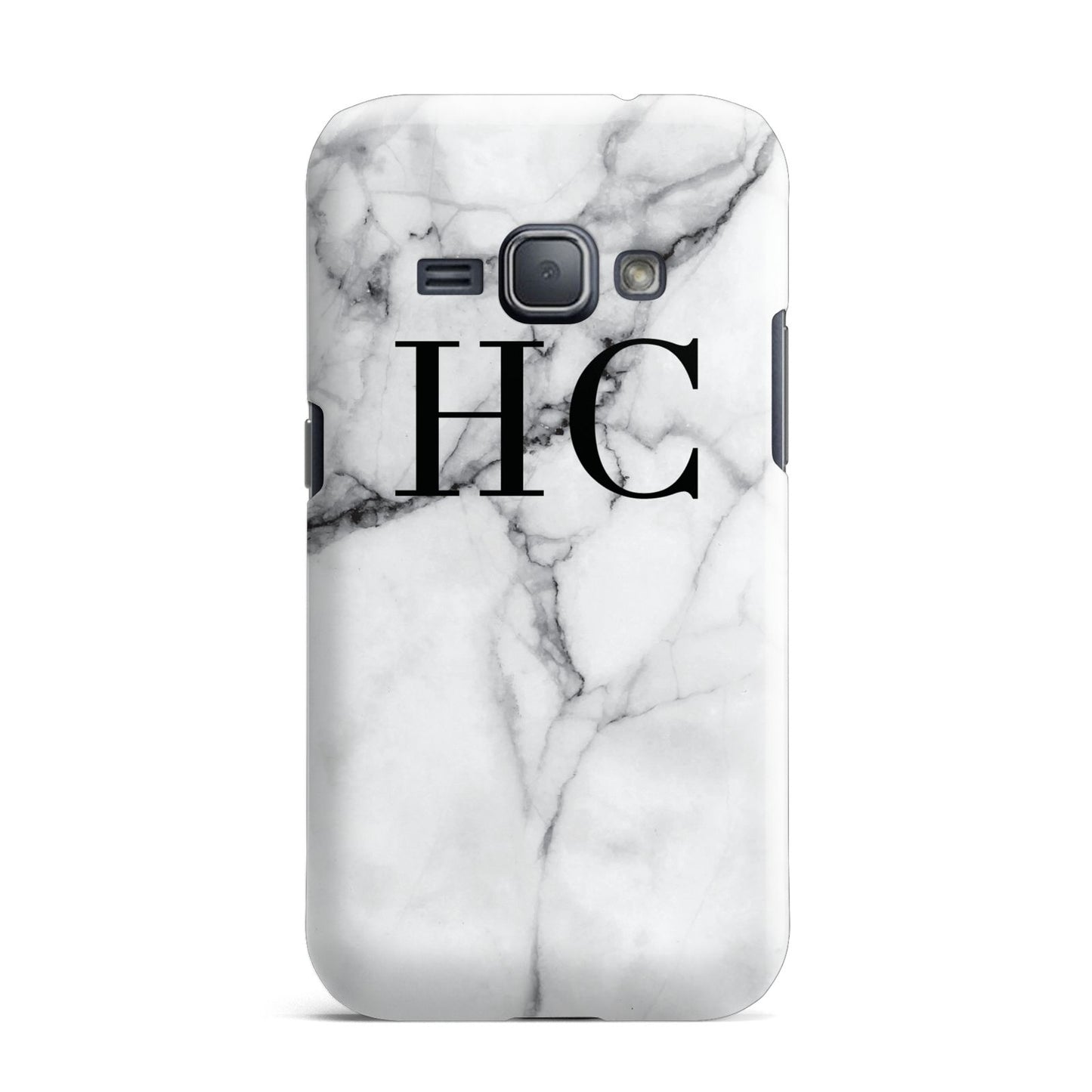 Personalised Marble Effect Initials Monogram Samsung Galaxy J1 2016 Case