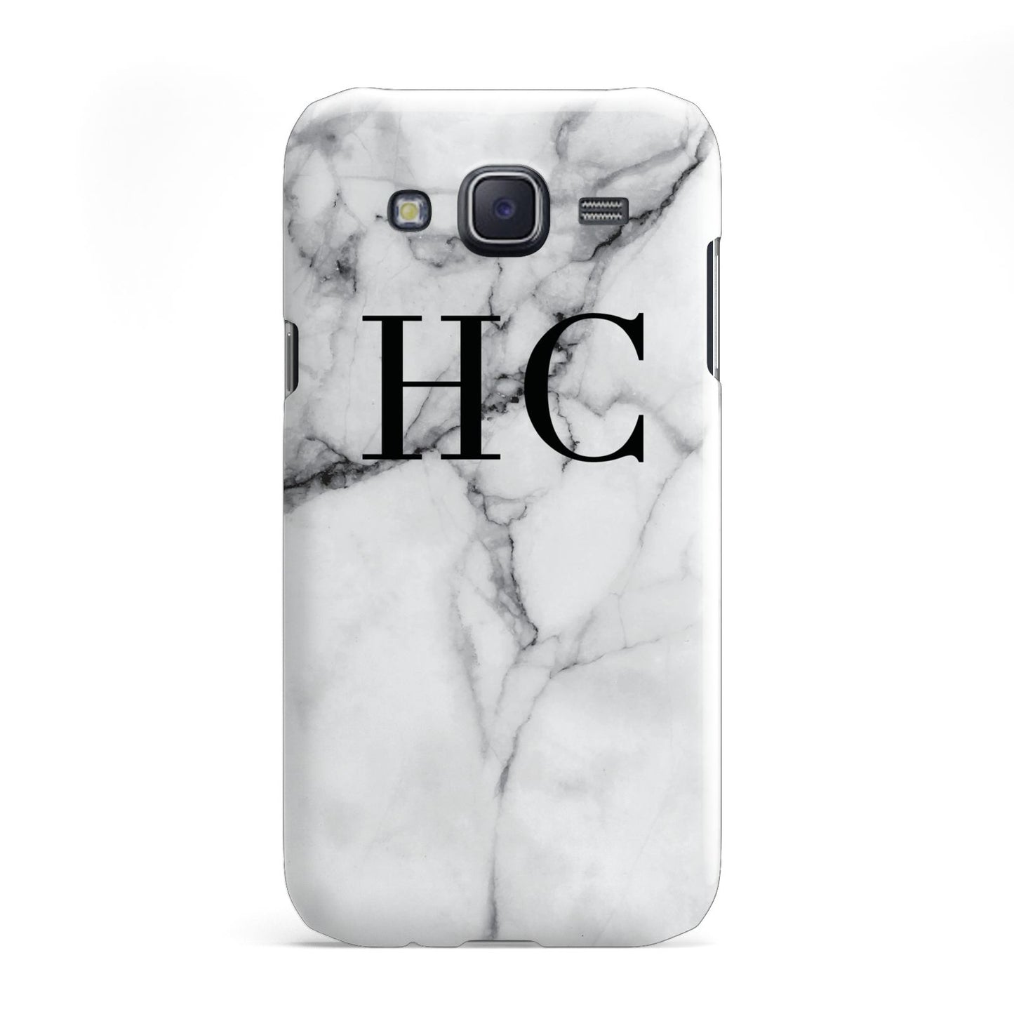 Personalised Marble Effect Initials Monogram Samsung Galaxy J5 Case