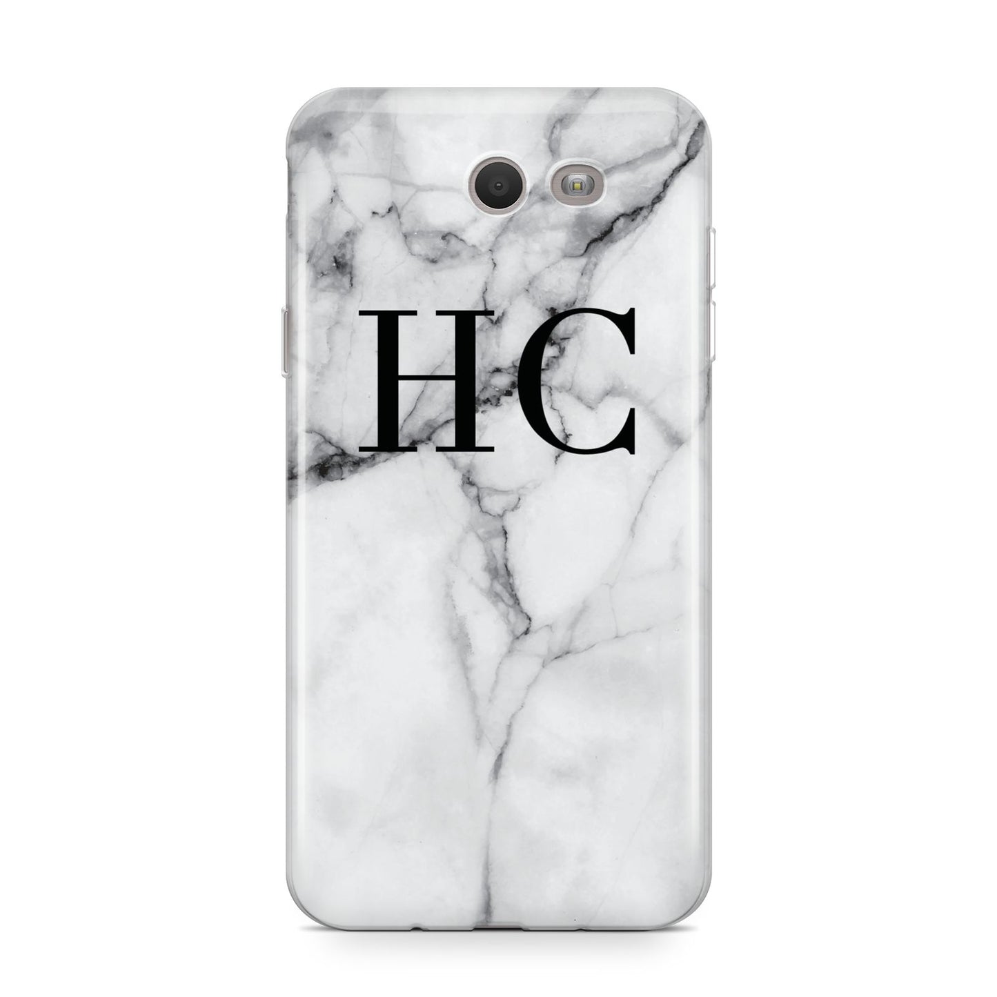 Personalised Marble Effect Initials Monogram Samsung Galaxy J7 2017 Case