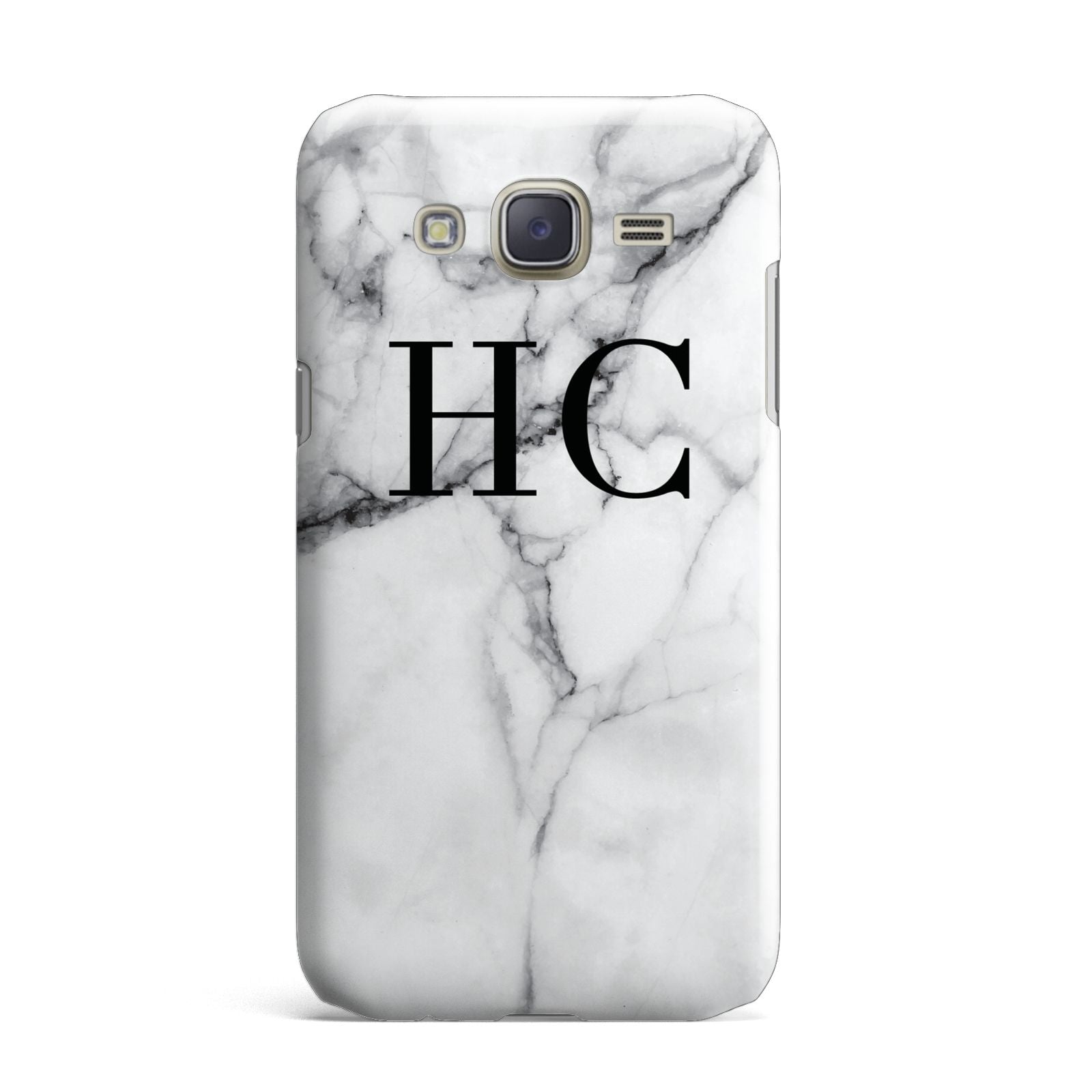 Personalised Marble Effect Initials Monogram Samsung Galaxy J7 Case