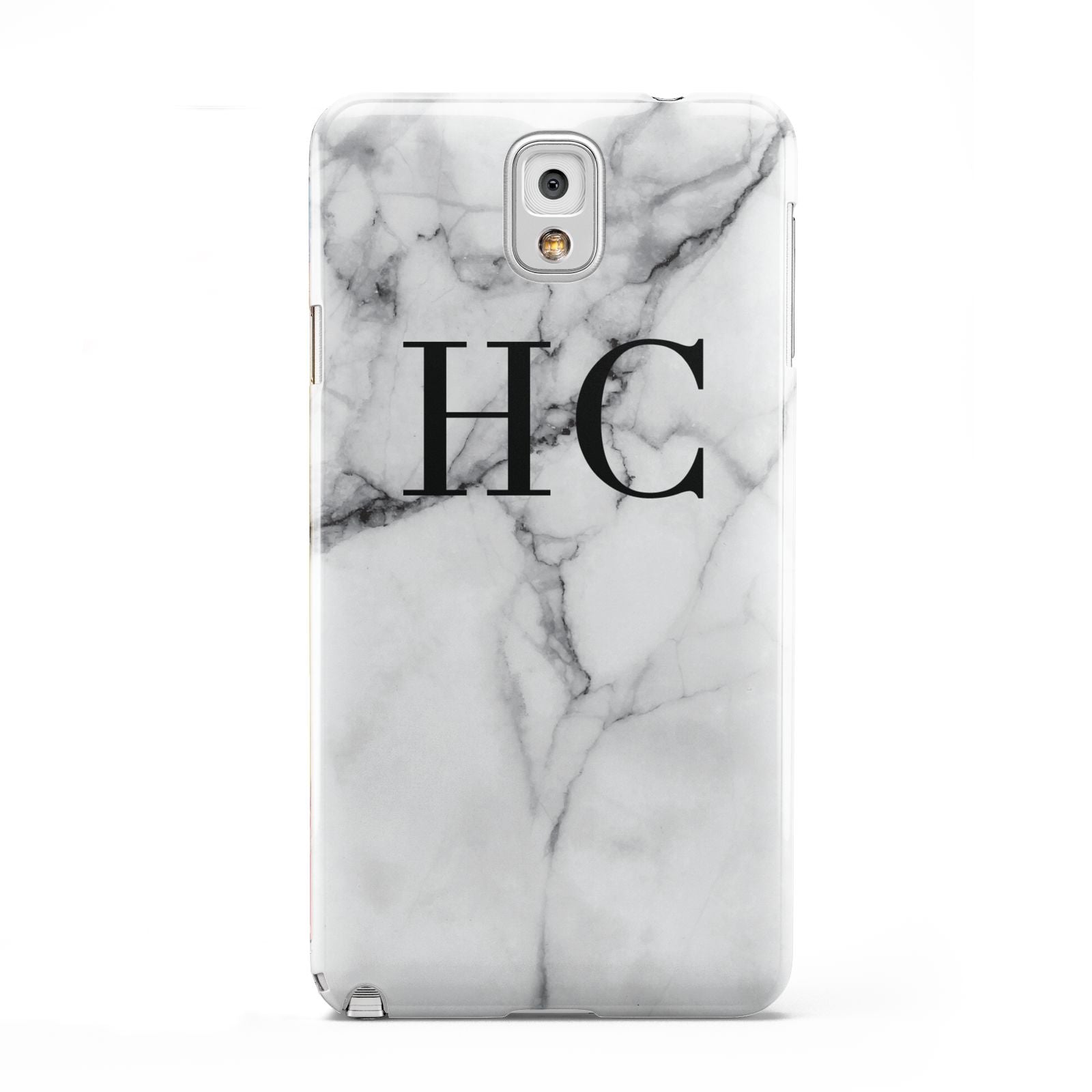 Personalised Marble Effect Initials Monogram Samsung Galaxy Note 3 Case