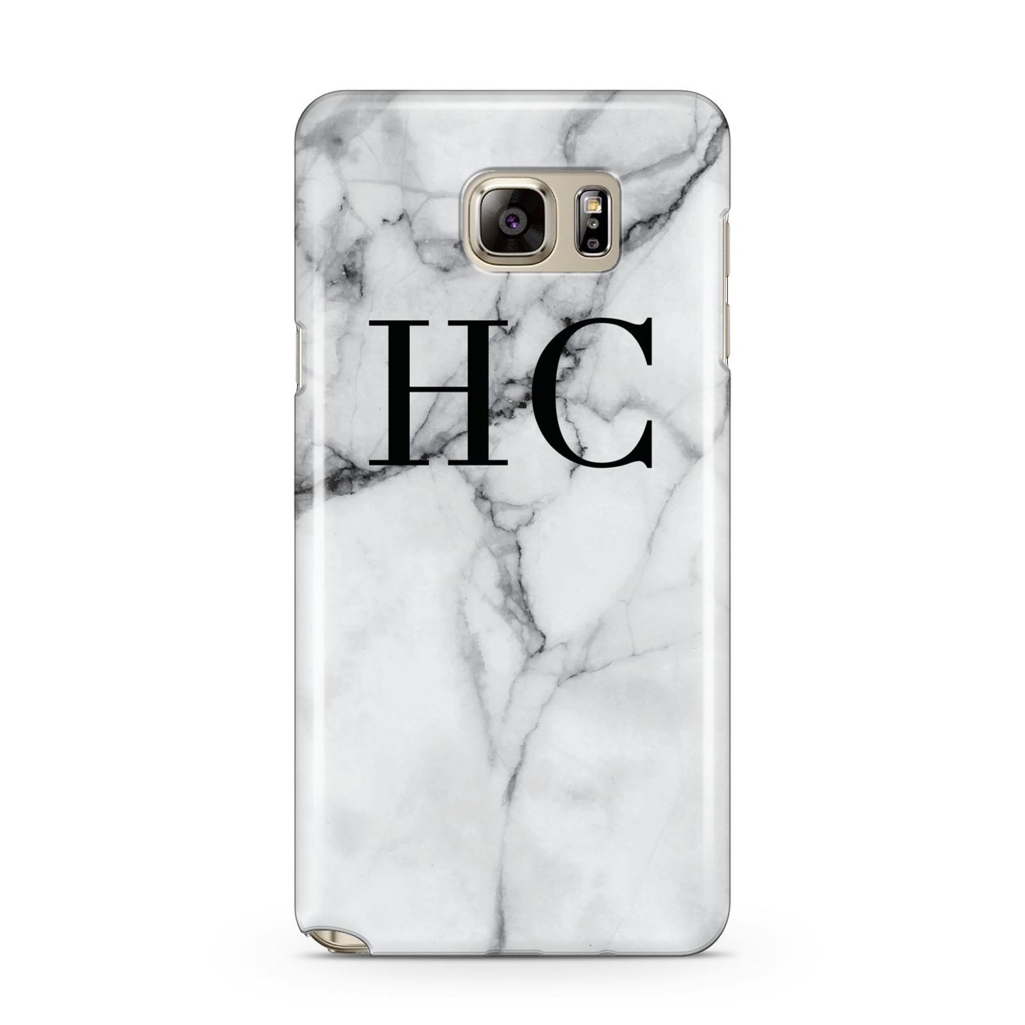 Personalised Marble Effect Initials Monogram Samsung Galaxy Note 5 Case