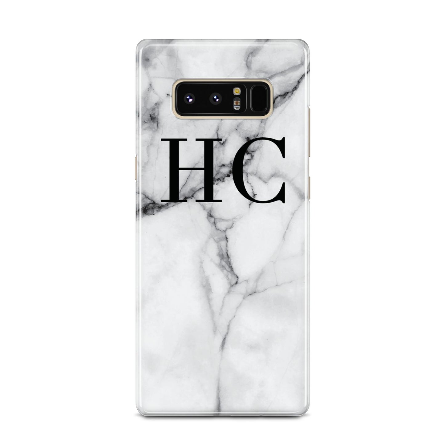 Personalised Marble Effect Initials Monogram Samsung Galaxy Note 8 Case