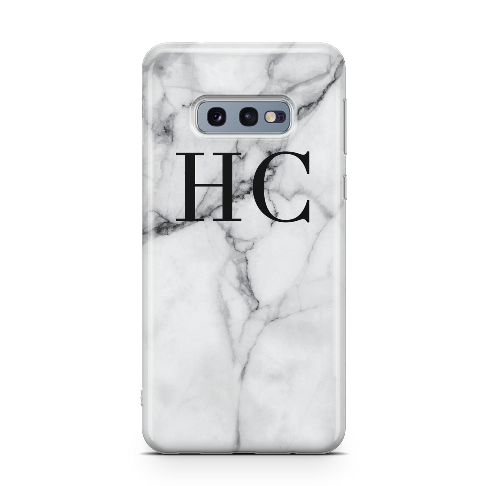 Personalised Marble Effect Initials Monogram Samsung Galaxy S10E Case