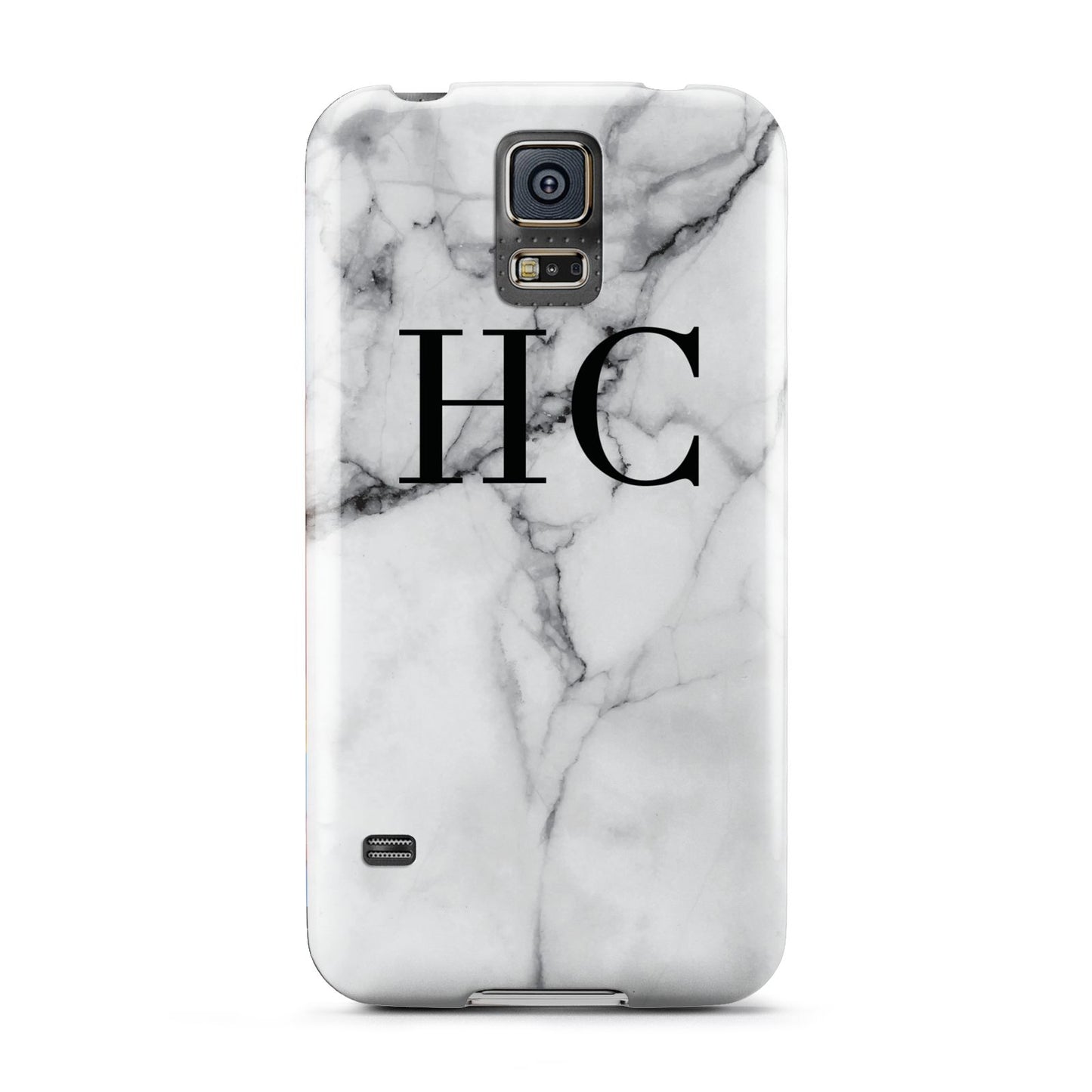 Personalised Marble Effect Initials Monogram Samsung Galaxy S5 Case