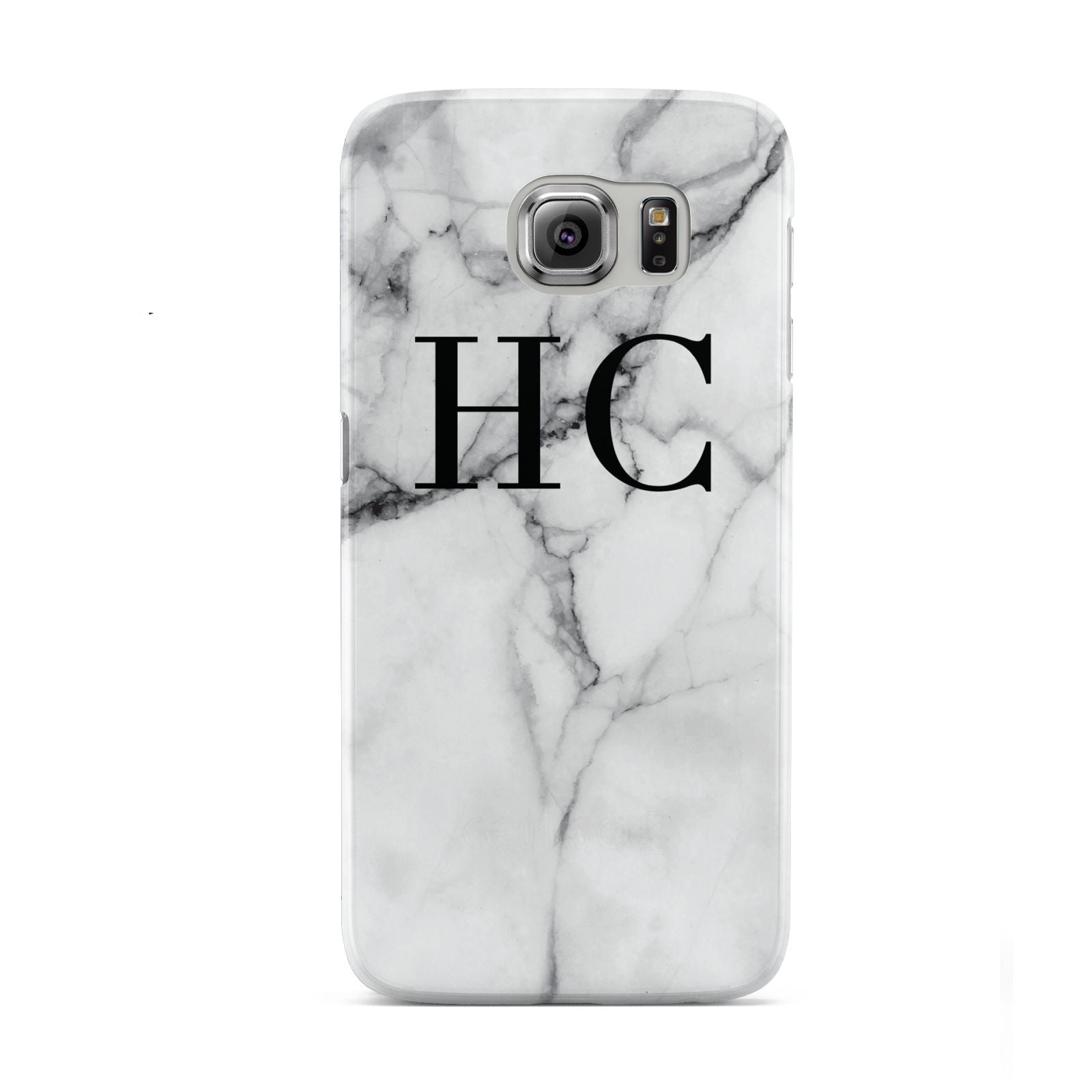 Personalised Marble Effect Initials Monogram Samsung Galaxy S6 Case