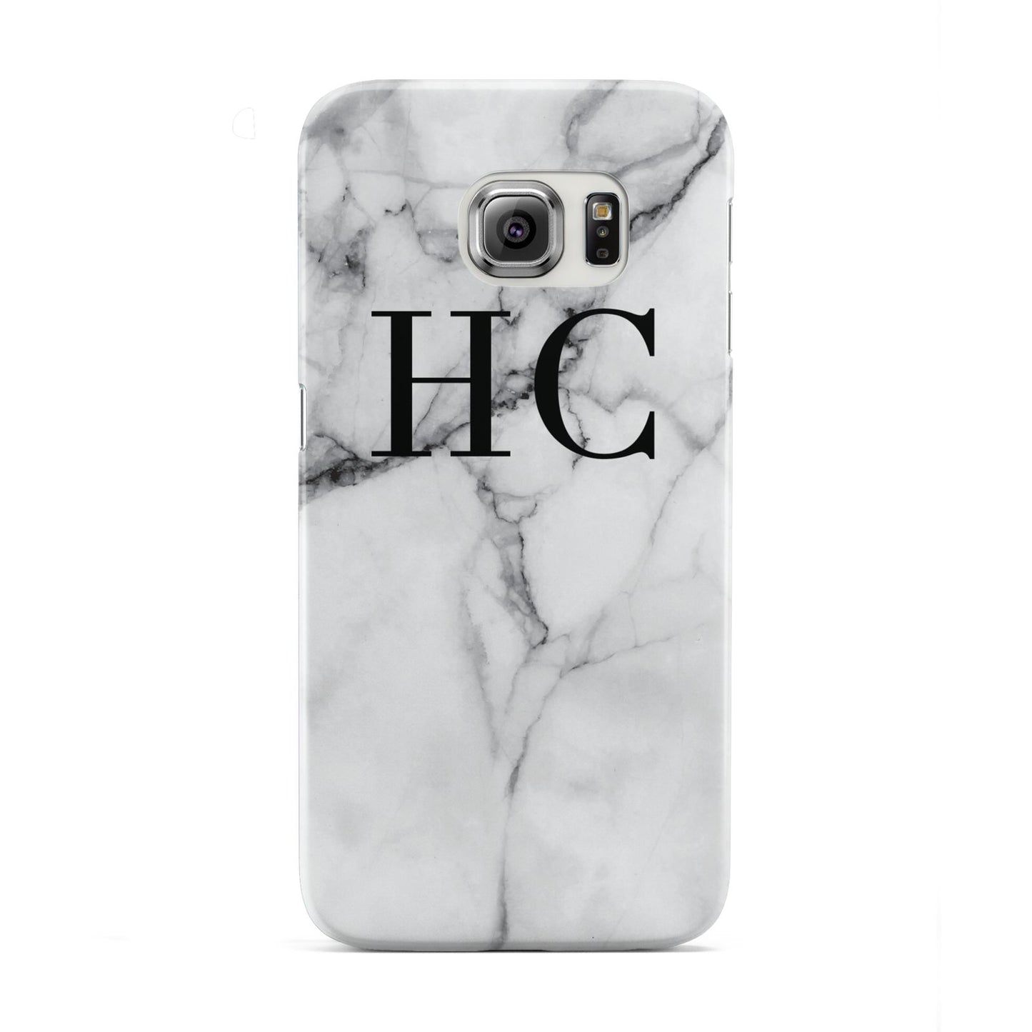 Personalised Marble Effect Initials Monogram Samsung Galaxy S6 Edge Case