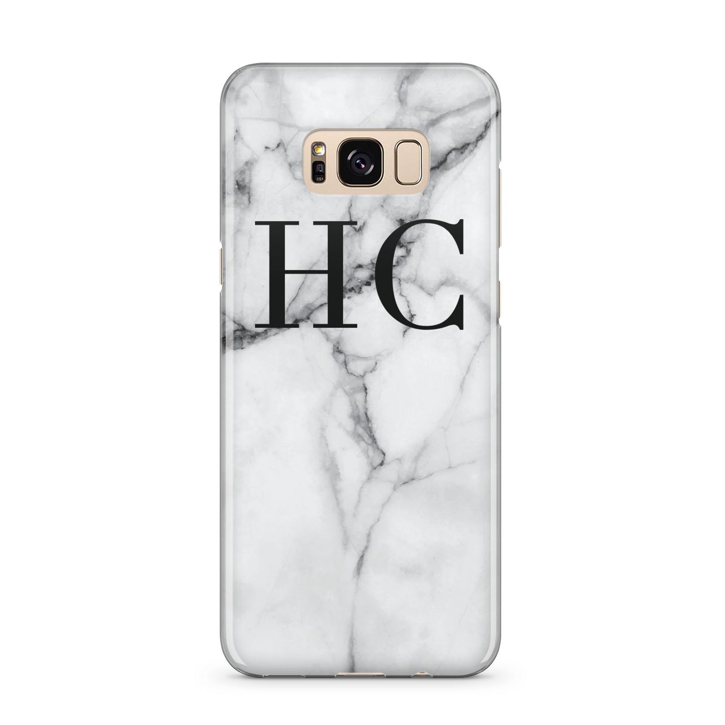 Personalised Marble Effect Initials Monogram Samsung Galaxy S8 Plus Case