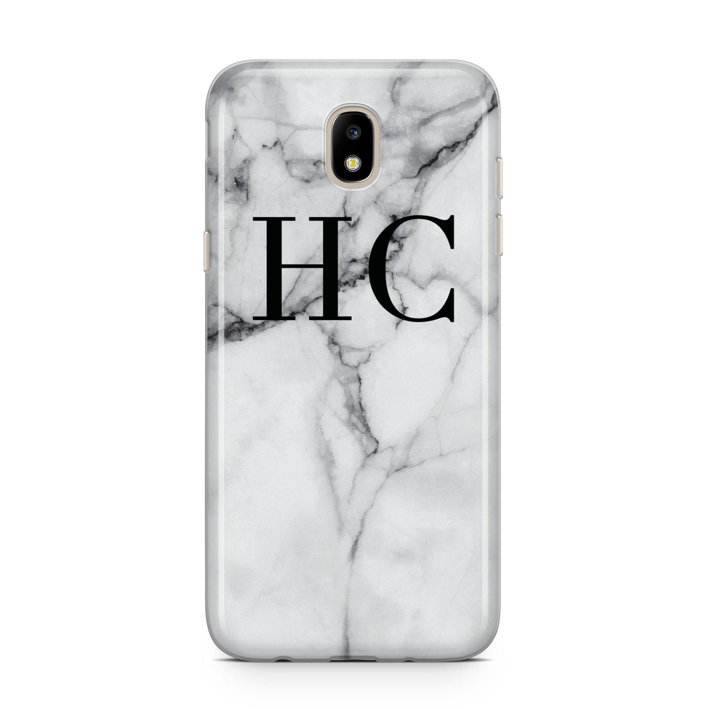 Personalised Marble Effect Initials Monogram Samsung J5 2017 Case