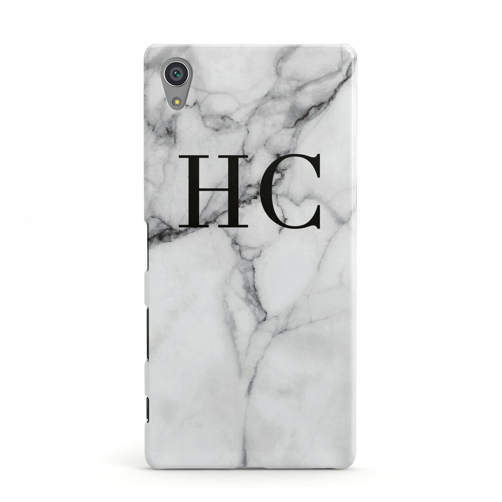 Personalised Marble Effect Initials Monogram Sony Xperia Case