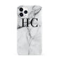 Personalised Marble Effect Initials Monogram iPhone 11 Pro 3D Snap Case