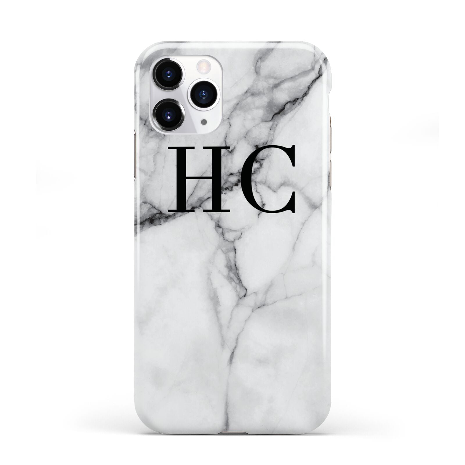 Personalised Marble Effect Initials Monogram iPhone 11 Pro 3D Tough Case