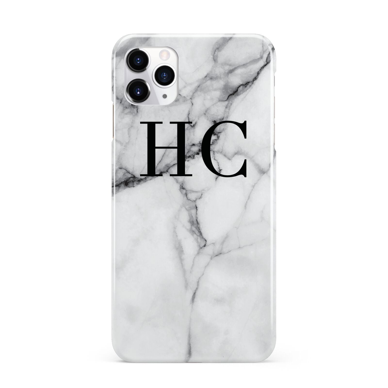Personalised Marble Effect Initials Monogram iPhone 11 Pro Max 3D Snap Case