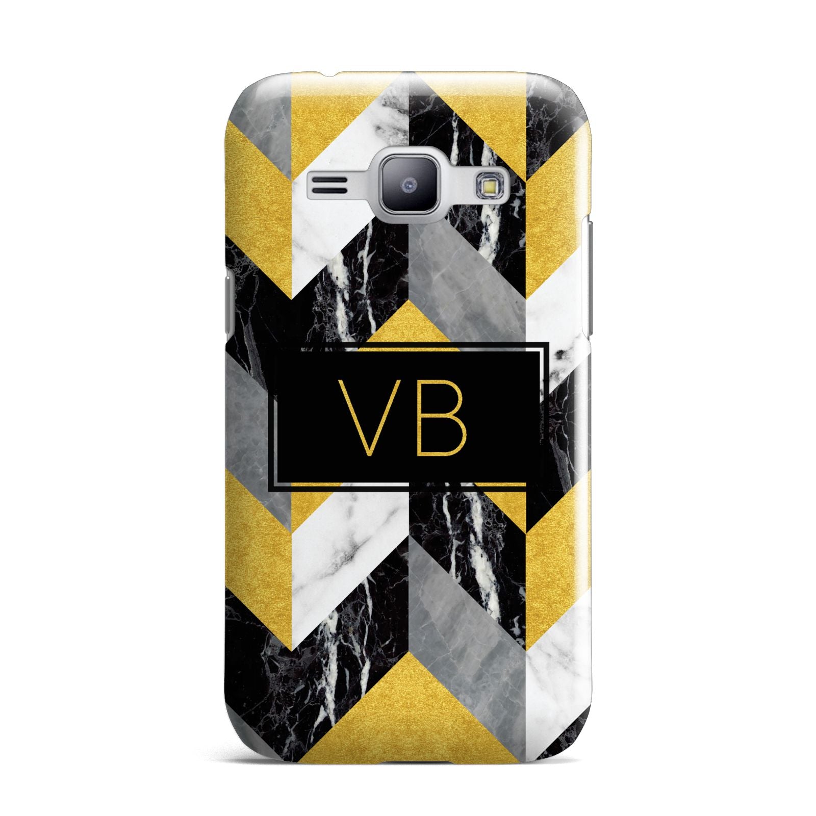 Personalised Marble Effect Initials Samsung Galaxy J1 2015 Case