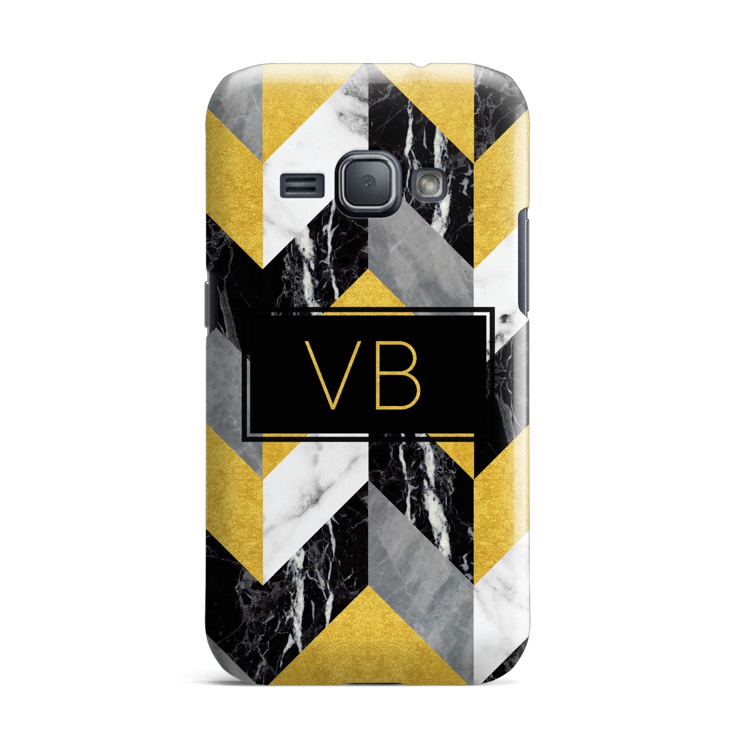 Personalised Marble Effect Initials Samsung Galaxy J1 2016 Case