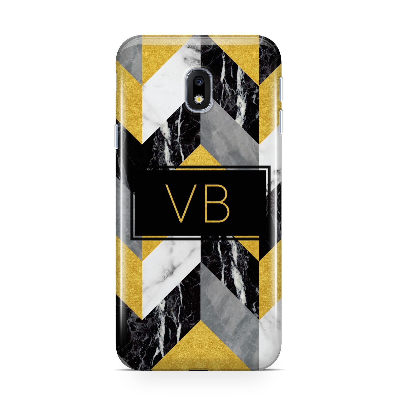 Personalised Marble Effect Initials Samsung Galaxy J3 2017 Case