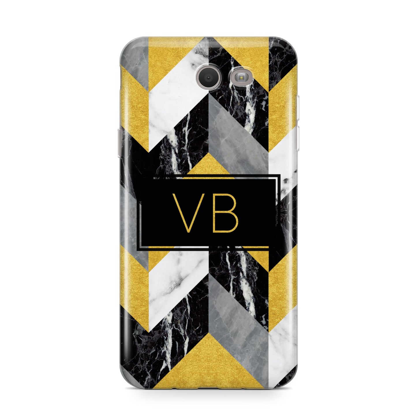 Personalised Marble Effect Initials Samsung Galaxy J7 2017 Case