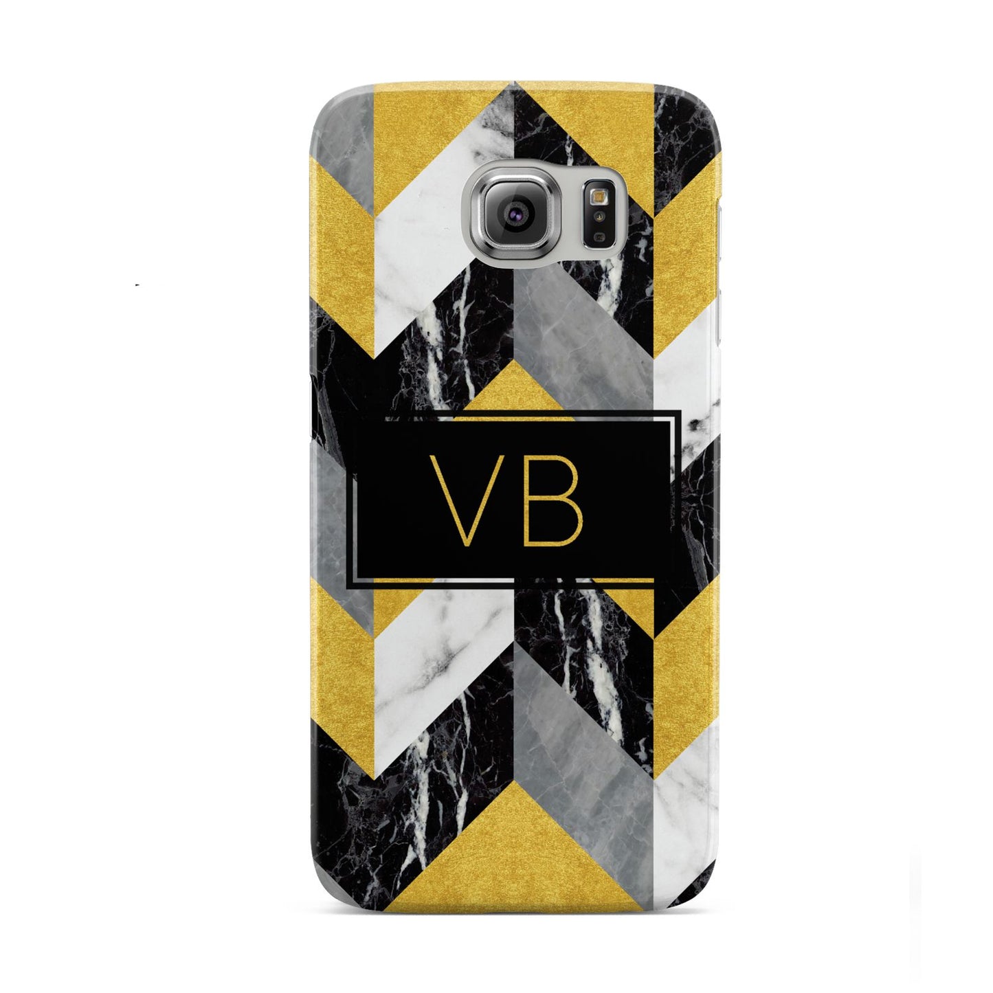 Personalised Marble Effect Initials Samsung Galaxy S6 Case